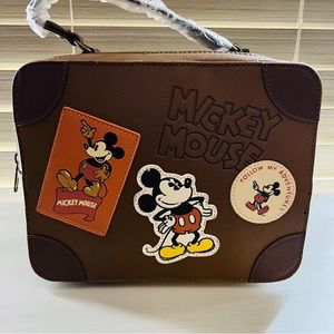 LOUNGEFLY DISNEY MICKEY MOUSE TRAVEL SUITCASE BAG - NWT